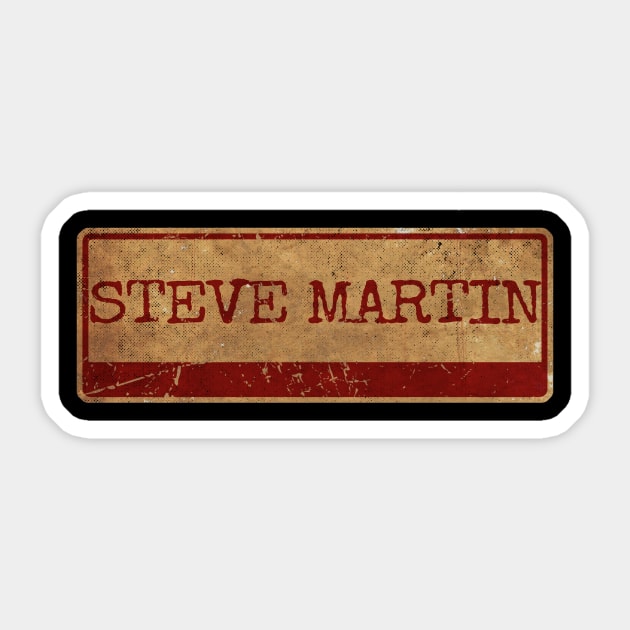 Aliska text red gold retro Steve Martin Sticker by Aliska